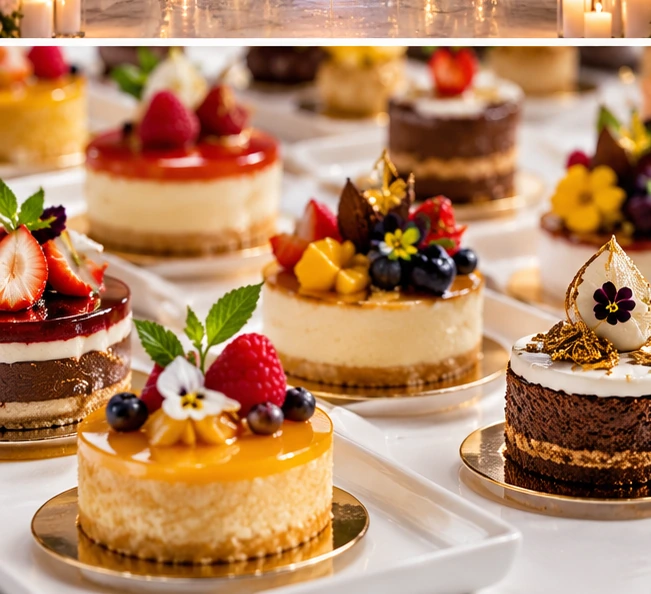 Desserts gastronomiques illustratifs