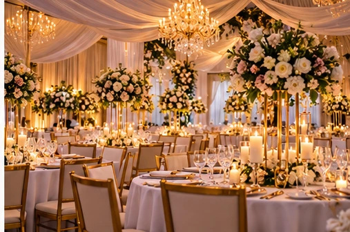 Décoration de table et scénographie de réception